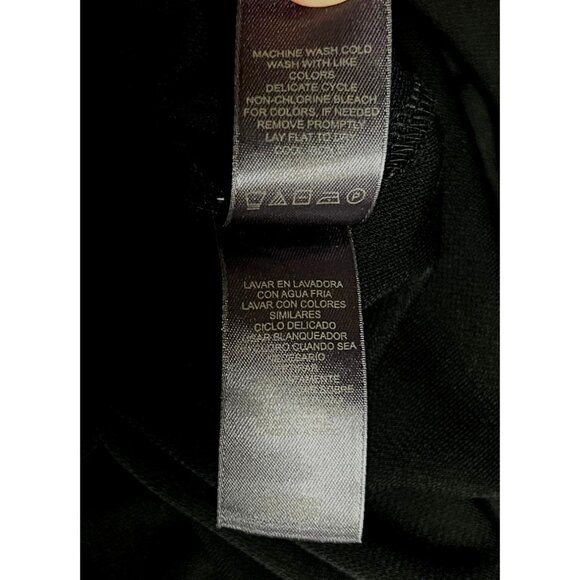 Liz Claiborne Classic Small Black Shirt Dress Tie-Waist Button-Front Long Pocket - Picture 10 of 16